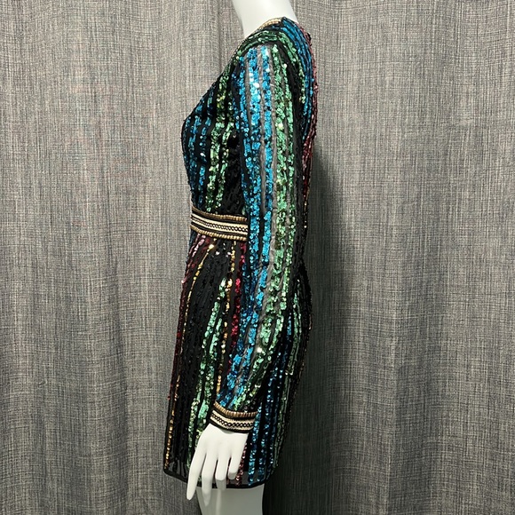 Endless Rose Long Sleeve Multicored Sequin Dress Small NWOT - Picture 7 of 17